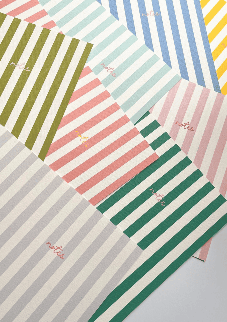 Notizbuch "Stripes" | olivgrün | FIN STUDIO - Bild 2