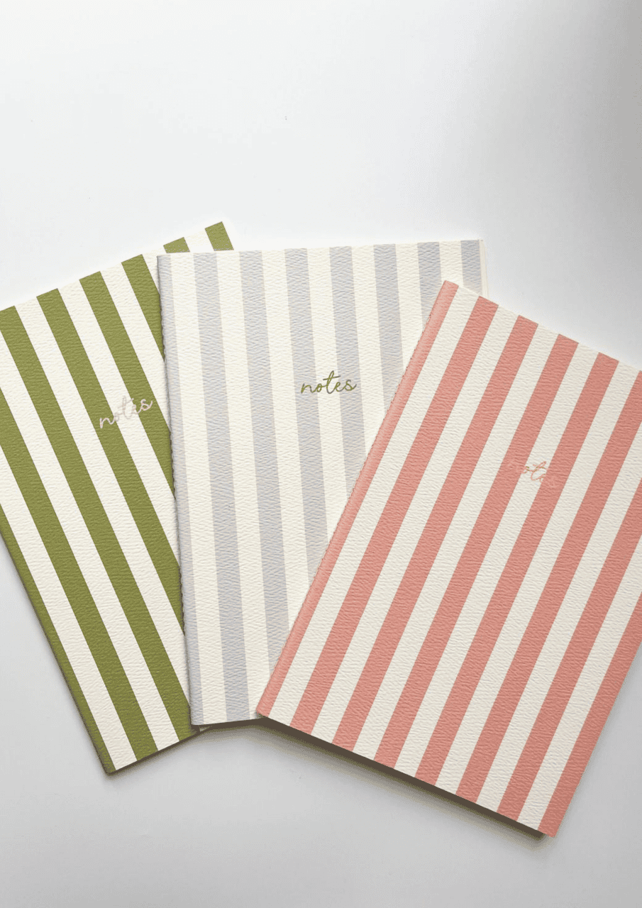 Notizbuch "Stripes" | olivgrün | FIN STUDIO - Bild 3