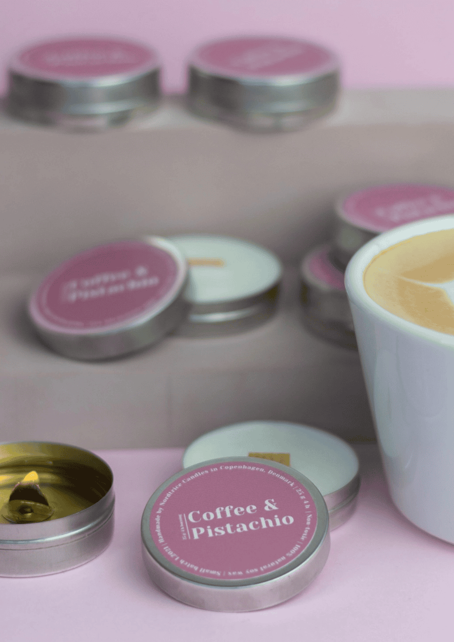 Mini Soja-Duftkerze | coffee/pistachio | NORDTRICE - Bild 2
