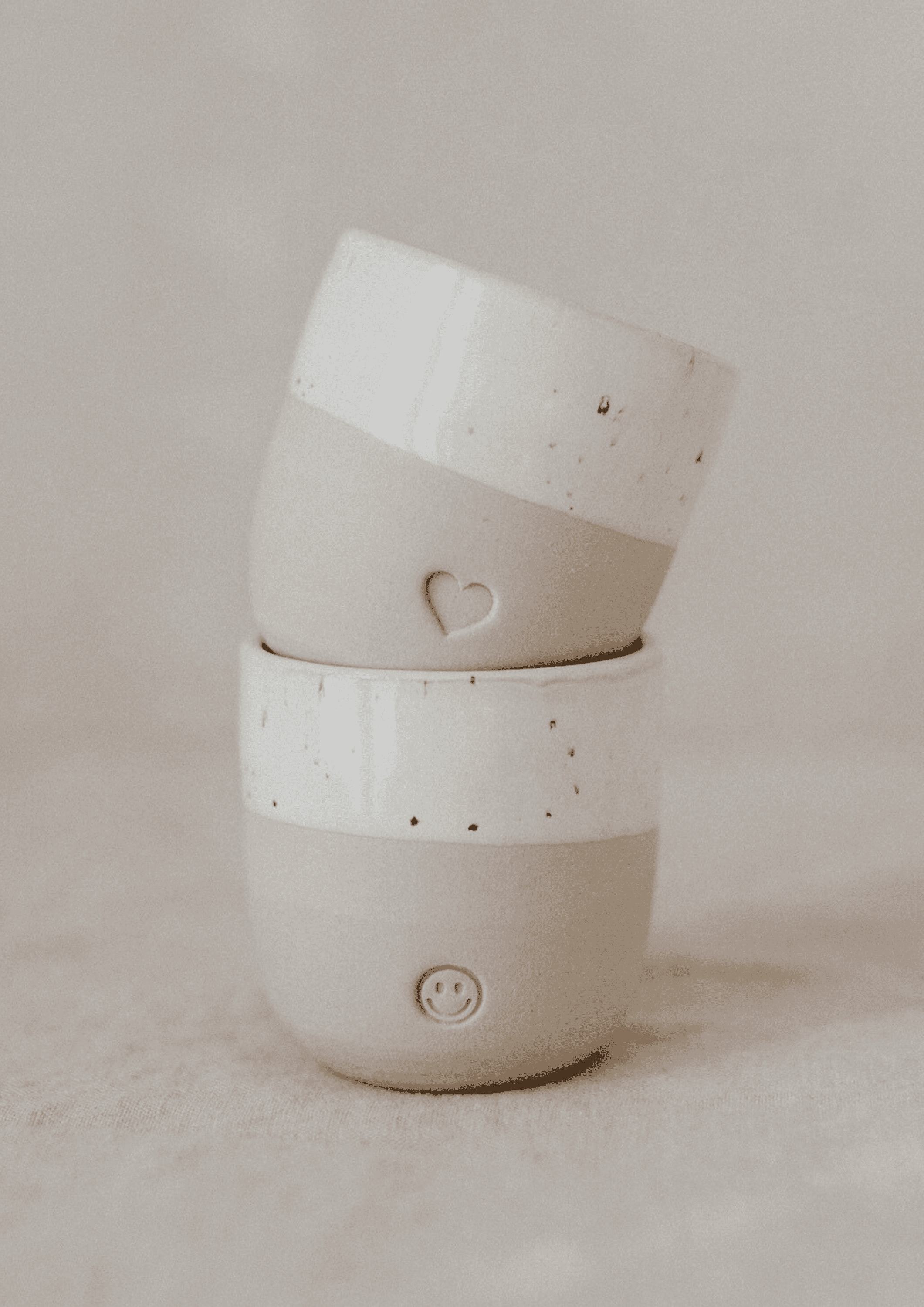 Espressobecher ''Herz'' | weiß/creme | EULENSCHNITT - Bild 2