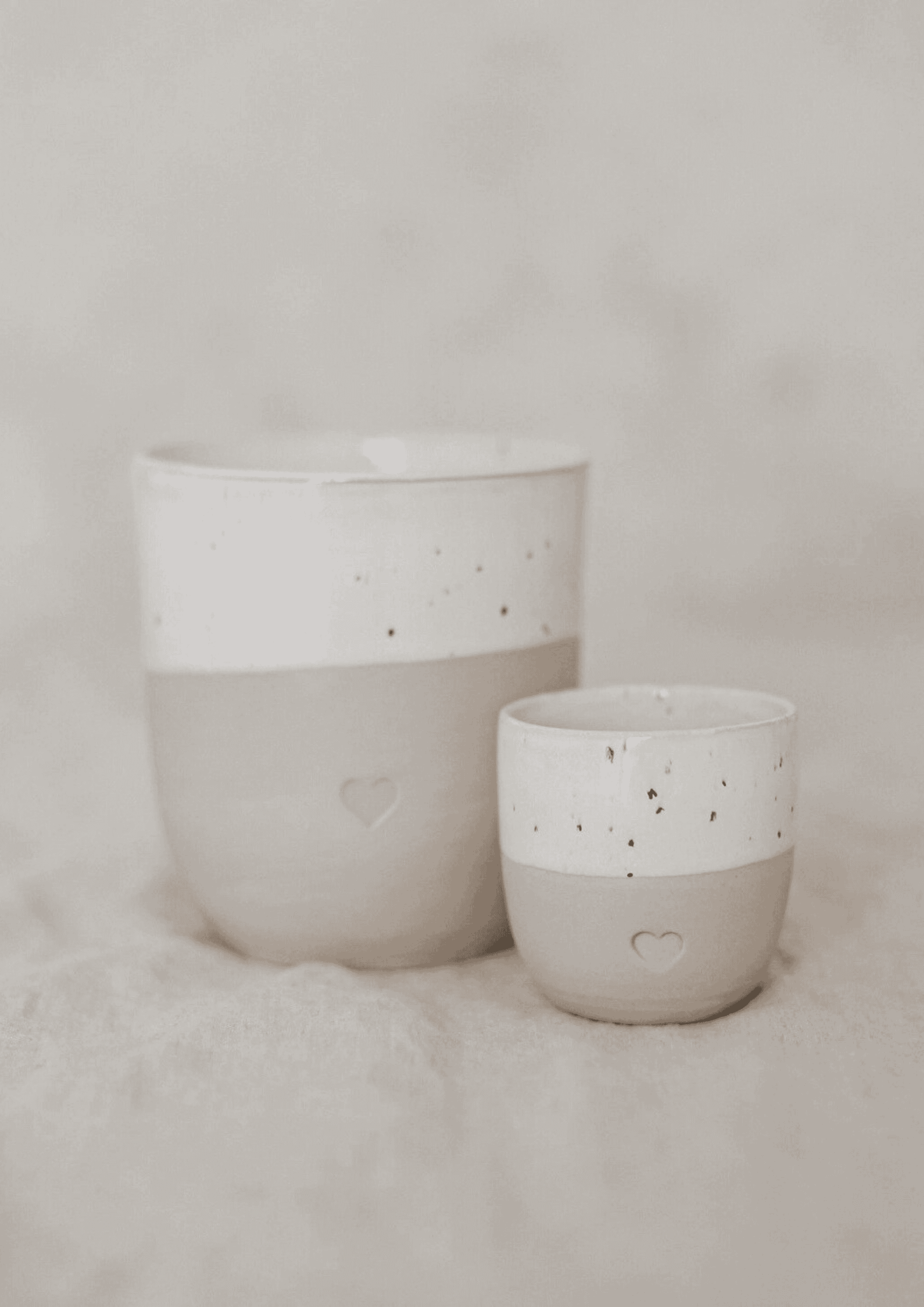 Espressobecher ''Herz'' | weiß/creme | EULENSCHNITT - Bild 3