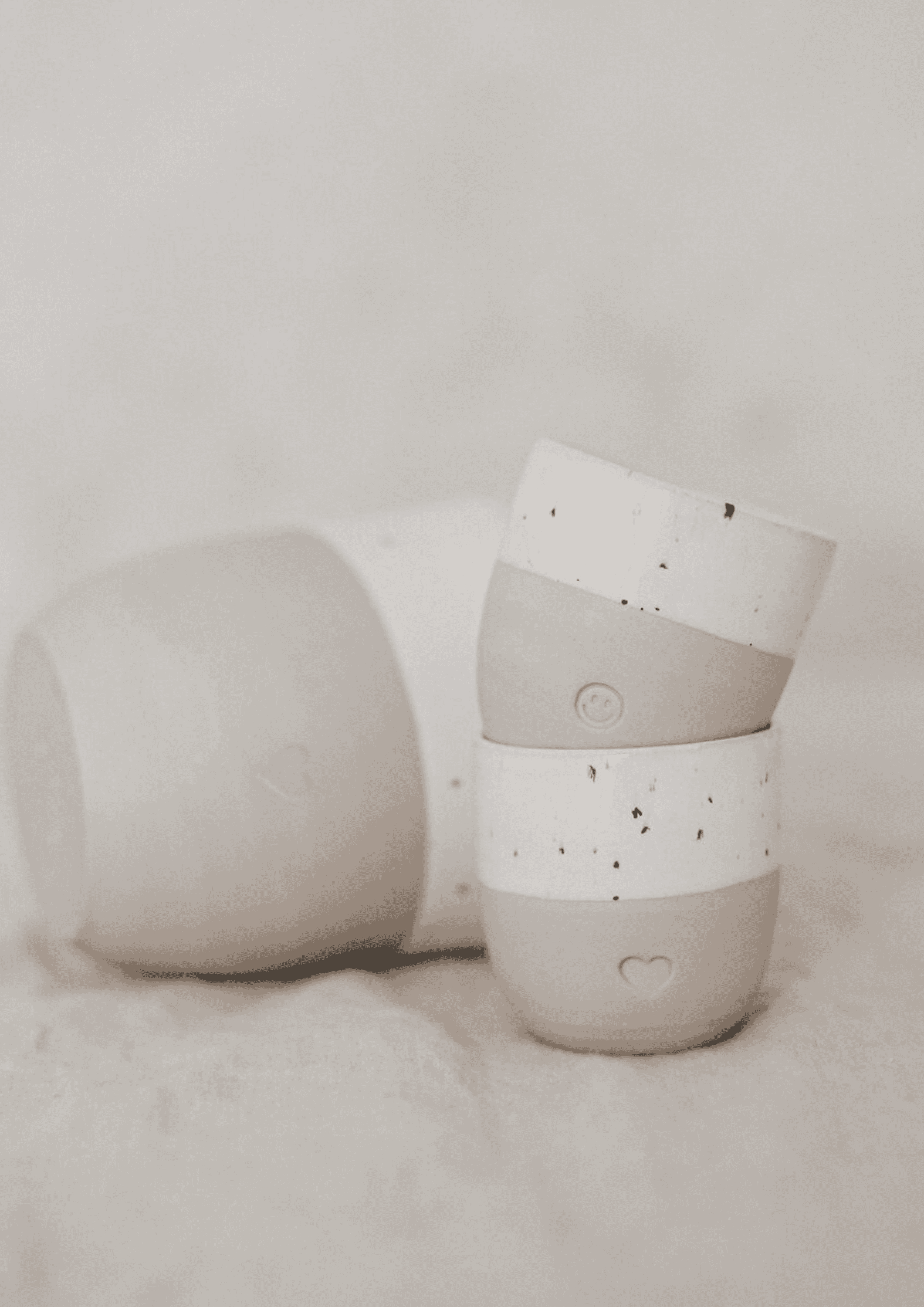 Espressobecher ''Herz'' | weiß/creme | EULENSCHNITT - Bild 5