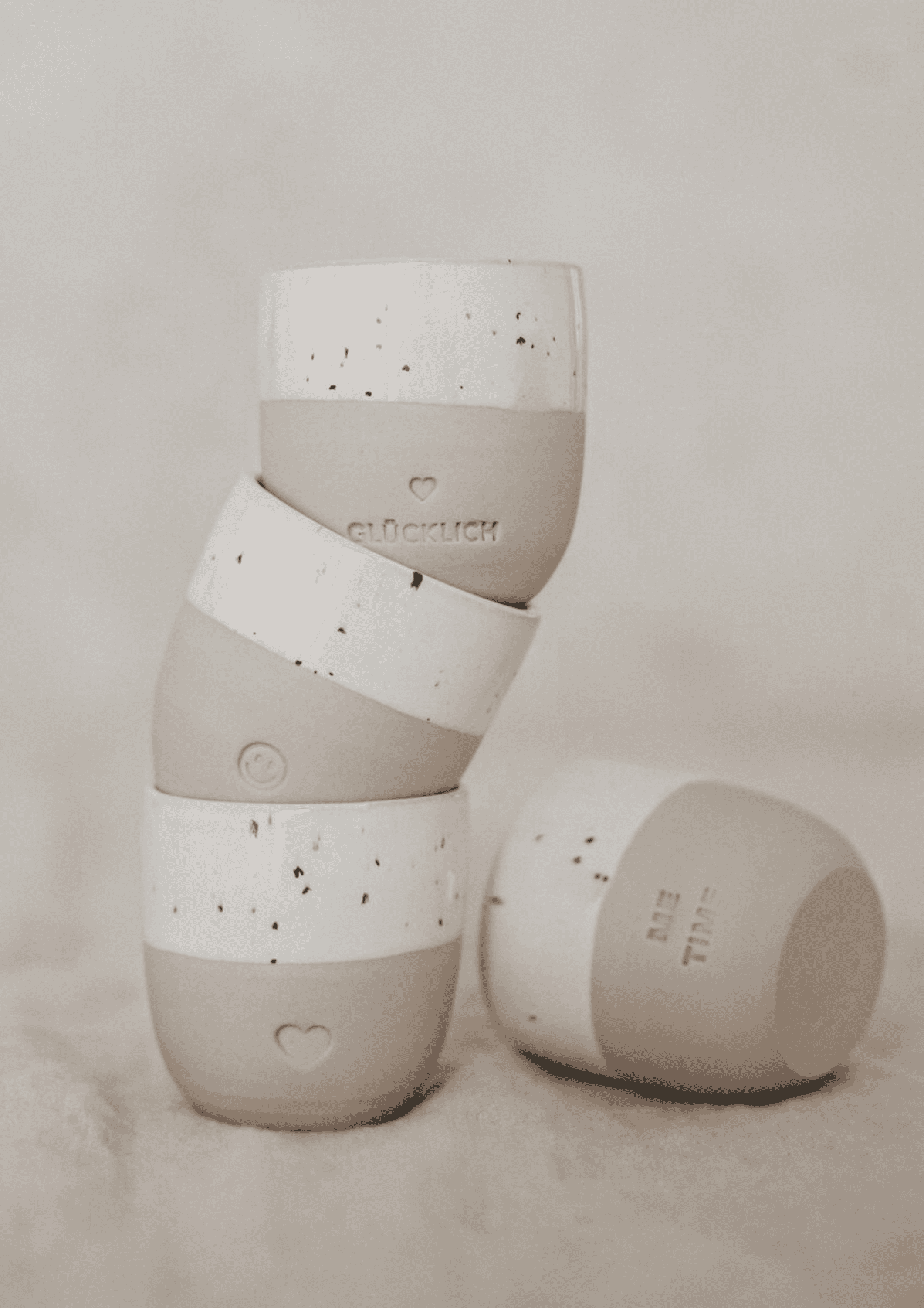 Espressobecher ''Herz'' | weiß/creme | EULENSCHNITT - Bild 7